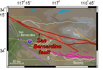 southern san andreas fault map