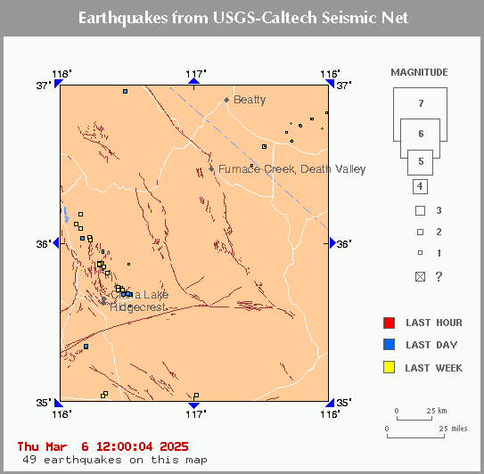 List Of Earthquakes For 117 36